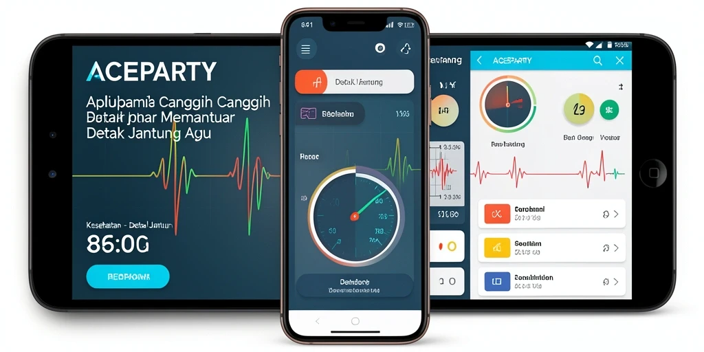 Antarmuka utama ACEPARTY menunjukkan pemantauan detak jantung yang efektif.