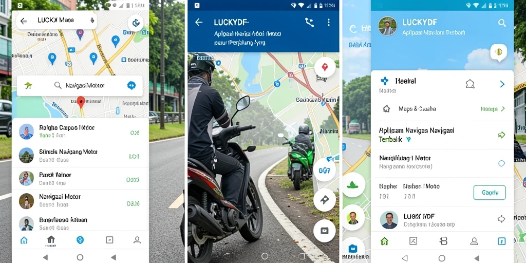 Antarmuka pengguna LUCKYDF yang intuitif dan mudah digunakan untuk navigasi motor.