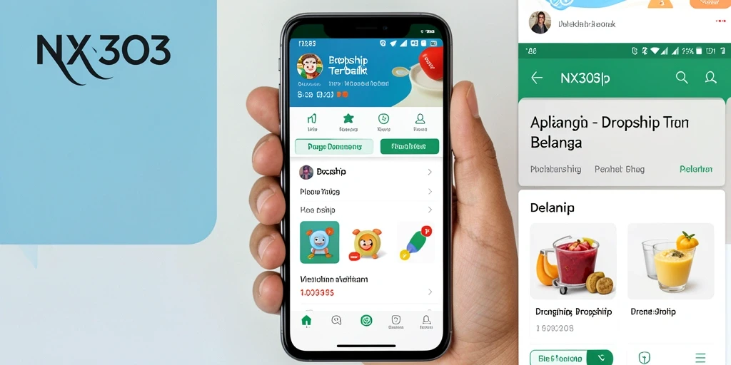 Screenshot antarmuka NX303 dengan fitur dropship yang memudahkan pengguna.