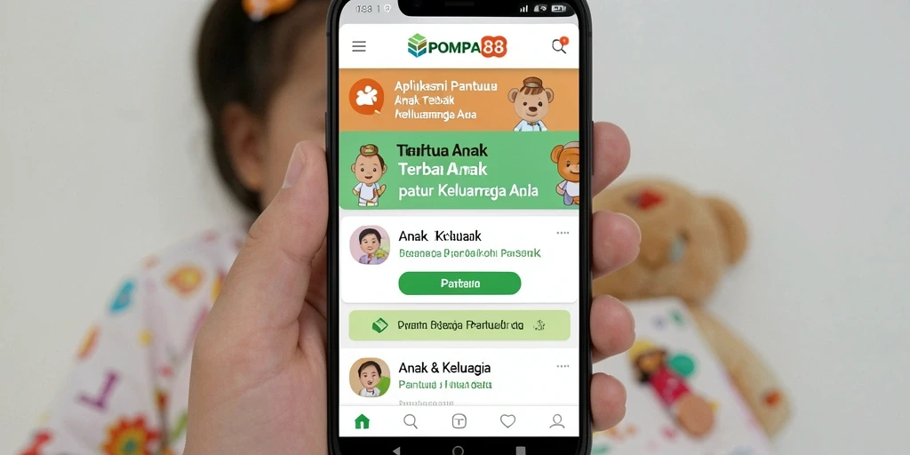 Tampilan antarmuka POMPA88 untuk pemantauan anak yang mudah dan efektif.