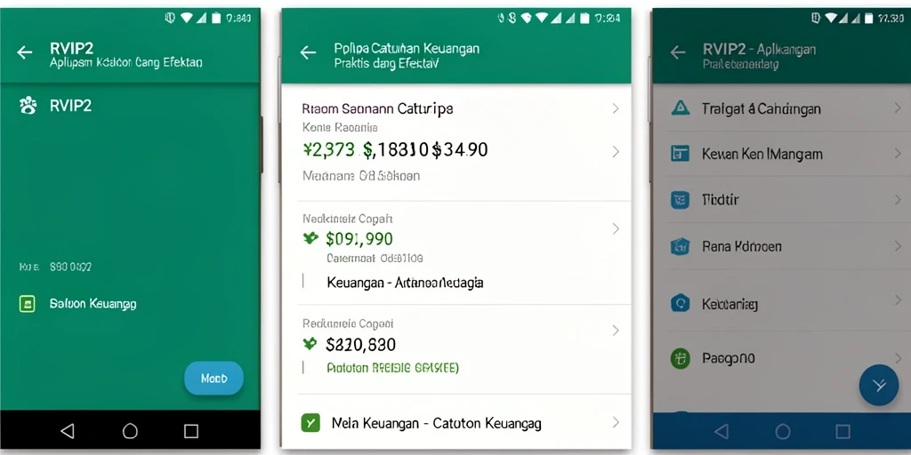 Antarmuka pengguna RVIP2 yang bersih dan informatif untuk Catatan Keuangan.