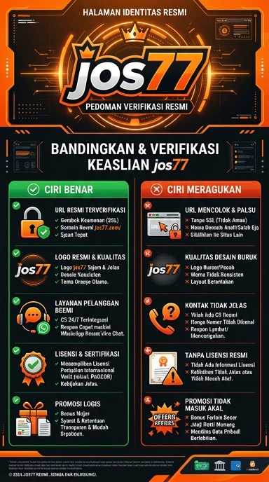 Tampilan kanal resmi jos77